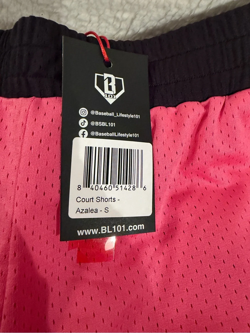 Baseball Lifestyle 101 men’s Athletic Mesh Shorts - Pink